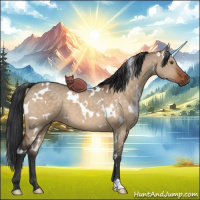 Horse Color:White Spotted Brown Dun 