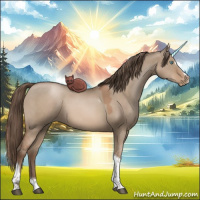 Horse Color:Grullo Pearl Sabino Tobiano 