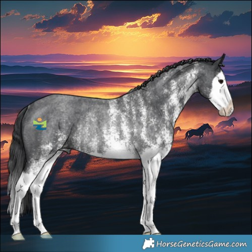 Horse Color:White Spotted Blue Roan Splash Rabicano 