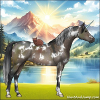 Horse Color:White Spotted Brown Dun 