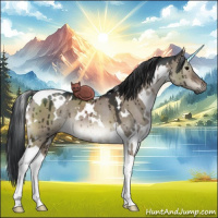 Horse Color:White Spotted Brown Dun Tobiano Brindle 