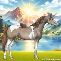 Horse Color:Liver Red Dun Ice Sabino Tobiano