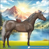 Horse Color:Silver Brown Dun Brindle 