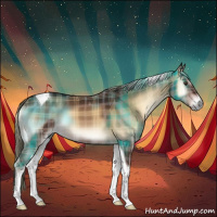 Horse Color:Plaid  Liver Red Onyx Tobiano 