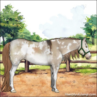 Horse Color:White Spotted Liver Red Dun 