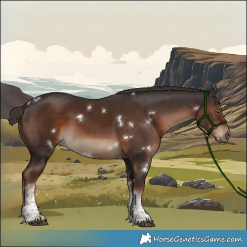 Horse Color:White Spotted Liver Chestnut Sabino 