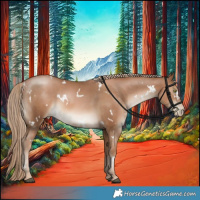 Horse Color:White Spotted Liver Chestnut Pearl 