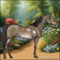 Horse Color:White Spotted Liver Red Dun Brindle 