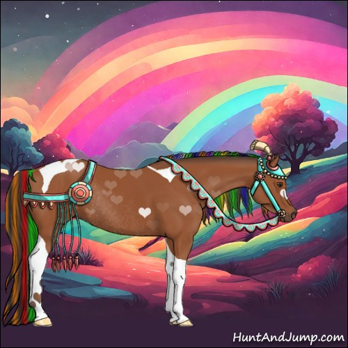 Horse Color:Painted Bay Tobiano Rabicano 