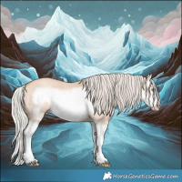 Horse Color:Silver Amber Champagne Dun Splash Frame