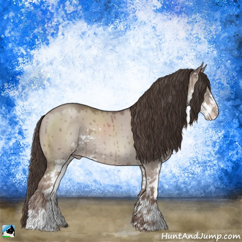 Horse Color:Classic Champagne Dun Mushroom Sabino Brindle 