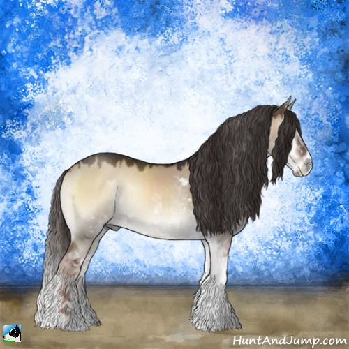 Horse Color:Liver Red Dun Onyx Sabino 