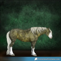 Horse Color:Watercolor White Spotted Silver Black Ice