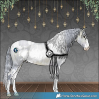 Horse Color:Watercolor White Spotted Brown 