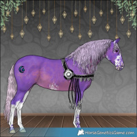 Horse Color:Watercolor White Spotted Silver Black 
