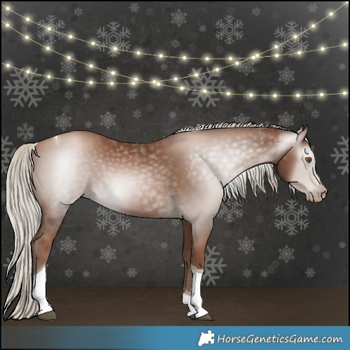 Horse Color:Gray Silver Black Pearl Tobiano 