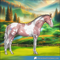 Horse Color:Watercolor White Spotted Silver Sable Champagne Dun Splash Tobiano Rabicano