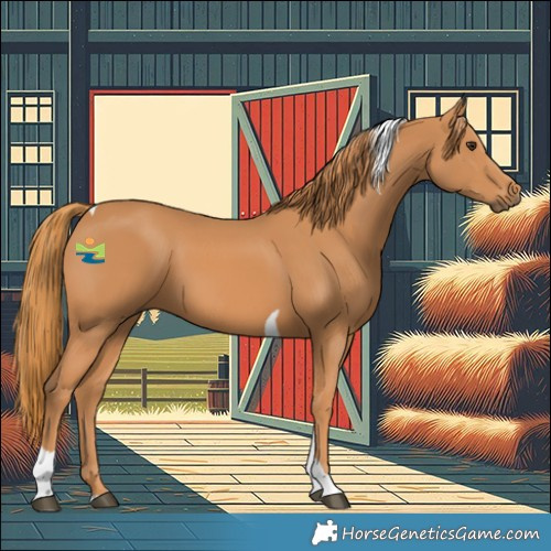 Horse Color:Chestnut Tobiano Rabicano 