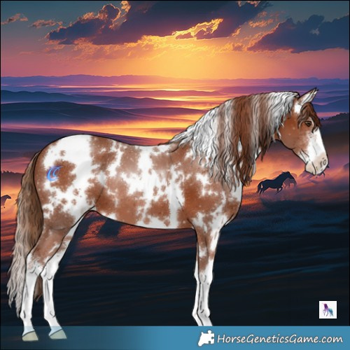 Horse Color:White Spotted Chestnut 