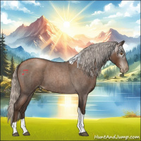 Horse Color:Gray Silver Blue Roan Pearl Tobiano 