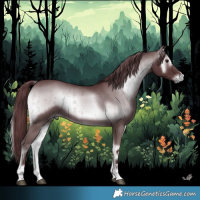 Horse Color:Chocolate Blue Onyx Chinchilla Brindle 