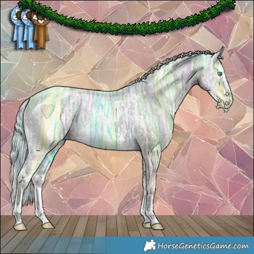 Horse Color:Watercolor Chocolate Palomino Ice Pearl Splash Tobiano  and Watercolor Cremello Ice Splash 