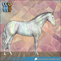 Horse Color:Watercolor Chocolate Palomino Ice Pearl Splash Tobiano  and Watercolor Cremello Ice Splash 