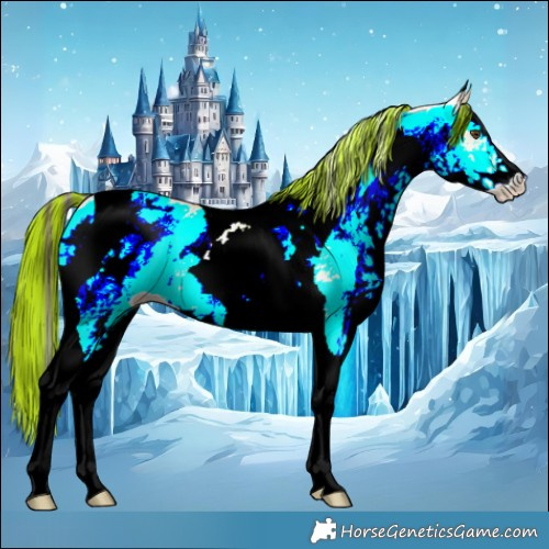 Horse Color:Painted White Spotted Buckskin Ice Dun Tobiano Rabicano 