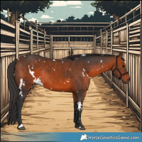 Horse Color:White Spotted Brown Rabicano 
