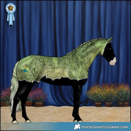Horse Color:Watercolor Chestnut Ice Splash Rabicano 