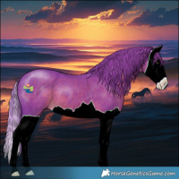 Horse Color:Watercolor Liver Chestnut Splash 