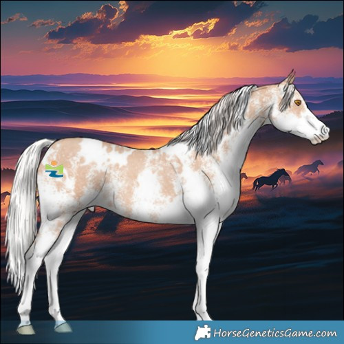 Horse Color:White Spotted Silver Classic Champagne 