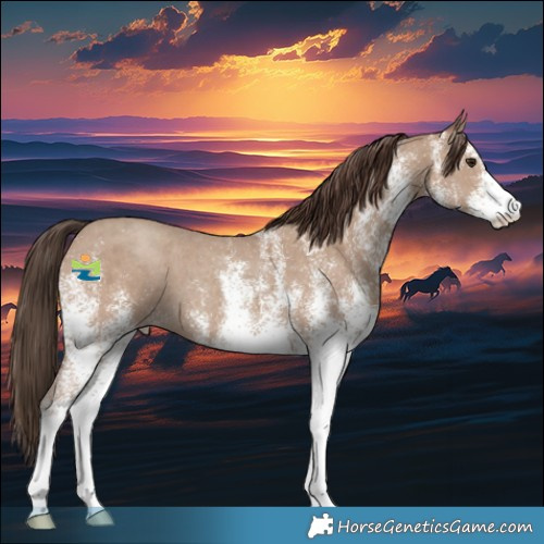 Horse Color:White Spotted Classic Champagne 