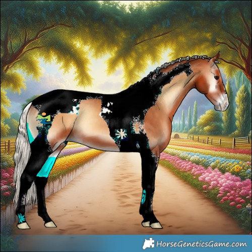 Horse Color:Silver Bay Onyx Tobiano 