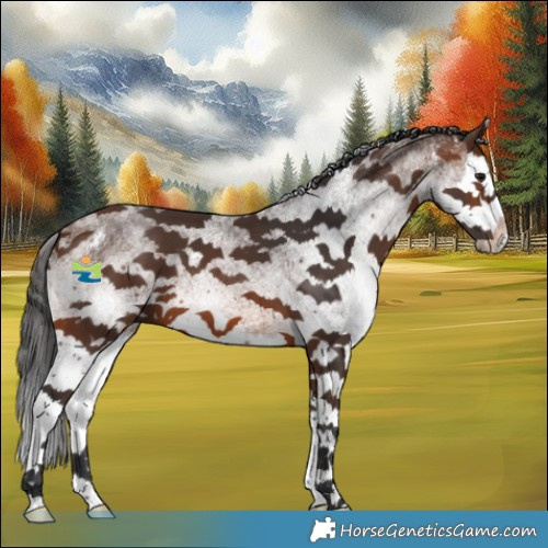 Horse Color:White Spotted Brown Splash 