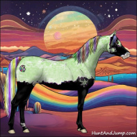 Horse Color:Painted Palomino Ice Roan Splash Rabicano 