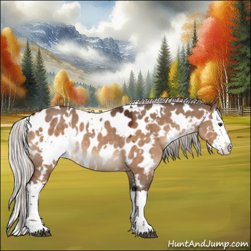Horse Color:White Spotted Silver Bay Dun Splash Appaloosa Rabicano 