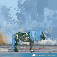 Horse Color:Painted Watercolor White Spotted Silver Brown Chinchilla Ice 