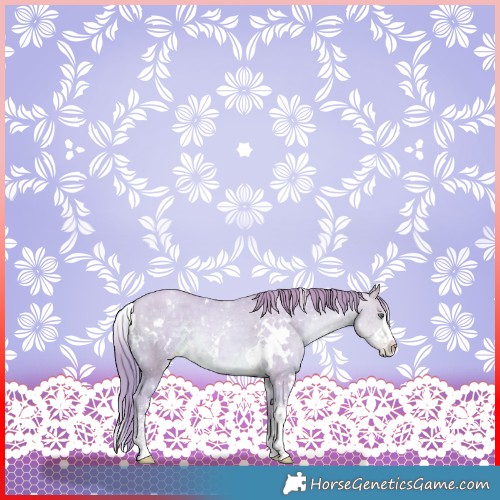 Horse Color:Watercolor White Spotted Buckskin Chinchilla Pearl 