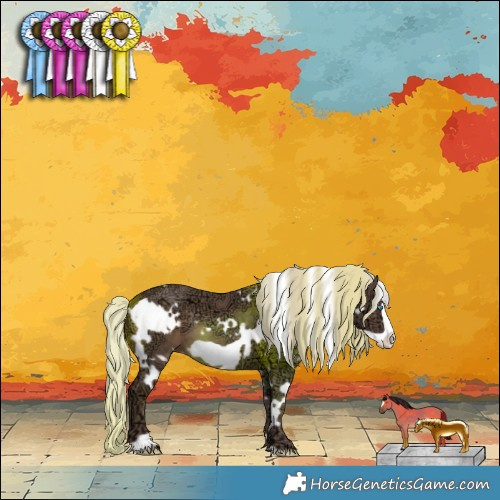 Horse Color:White Spotted Silver Black Ice Frame 