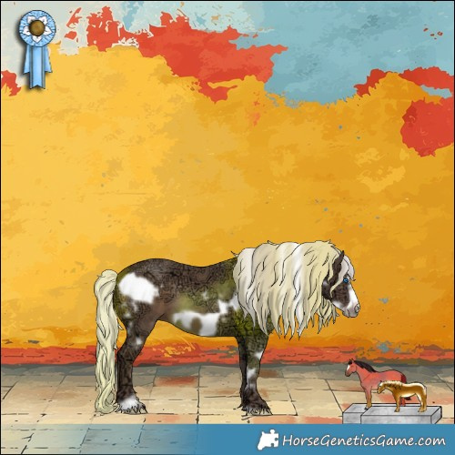 Horse Color:White Spotted Silver Black Ice Frame 