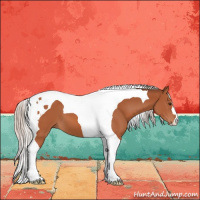 Horse Color:Silver Brown Tobiano 