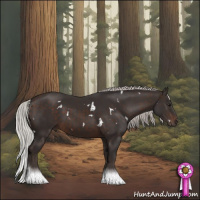 Horse Color:White Spotted Silver Brown Tobiano 