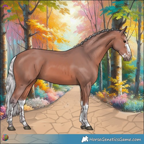 Horse Color:Watercolor Silver Bay Splash 