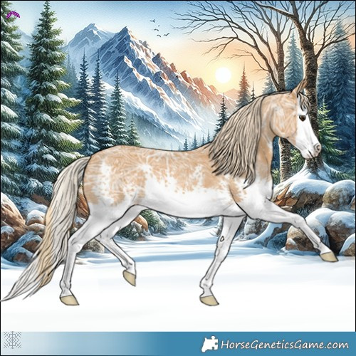 Horse Color:Palomino Ice Sabino Splash