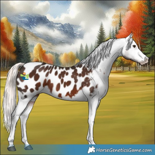 Horse Color:White Spotted Liver Chestnut Mushroom Appaloosa 