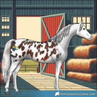 Horse Color:White Spotted Liver Chestnut Mushroom Appaloosa 