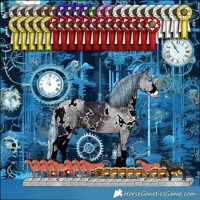 Horse Color:Painted Watercolor White Spotted Silver Brown Chinchilla Ice Sabino