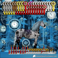 Horse Color:Painted Watercolor White Spotted Silver Brown Chinchilla Ice Sabino