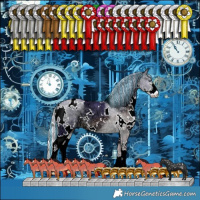 Horse Color:Painted Watercolor White Spotted Silver Brown Chinchilla Ice Sabino